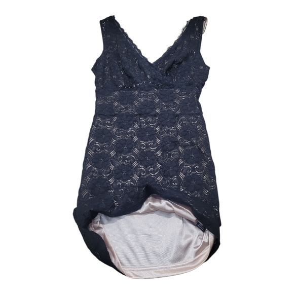 Black Lace V-Neck Mini Dress Size Small - Picture 9 of 14